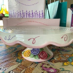 AVON Birthday Club 2005  Pedestal Cake Plate